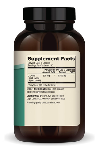 Suplemento Dr. Mercola L-lisina 1500 Mg 90 Cápsulas - Imagem 2