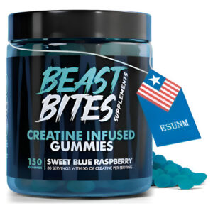 150 Gomas De Creatina Com Sabor De Mirtilo E Framboesa P