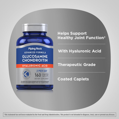 Suplemento Piping Rock Glucosamina Condroitina 160 Comprimid - Imagem 4