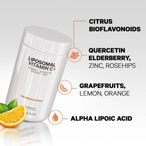 Codeage Liposomal Vitamin C 1500mg Com Zinco Sabugueiro... - Imagem 5