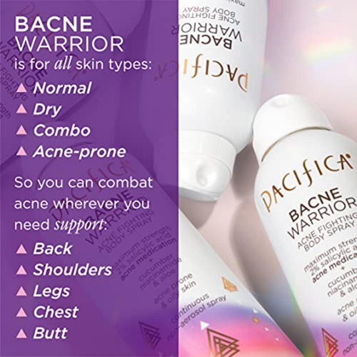 Spray Corporal Pacifica Bacne Warrior Com 2% De Ácido Salicí - Imagem 3