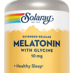 Melatonina Solaray Sleep Aid 10 Mg Com Glicina 100 Cápsulas