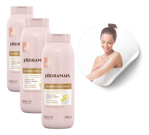Hidratante C/ Colágeno E Vitaminas 500ml Hidramais - Nf - Imagem 5