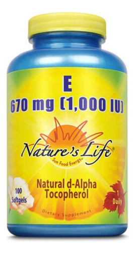 Nature Life Vitamin E 1000 Ui 100 Ct