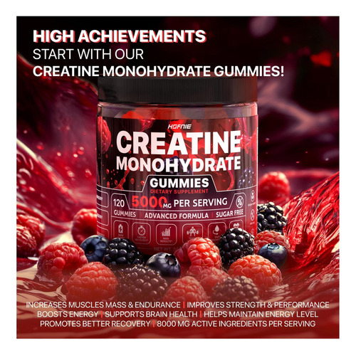 Creatina Monohidratada Gummies 5000 Mg-raspberry & Sleabled - Imagem 11