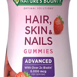 Cabelo Pele Unhas 6000mcg Nature Bounty 140 Gomas