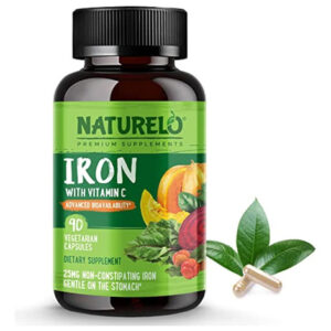 Suplemento De Ferro Vegano Naturelo Com Vitamina C E
