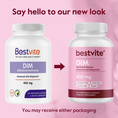 Bestvite Dim (diindolilmetano) 400 Mg Com Bioperina (240 Cáp - Imagem 3