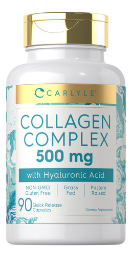 Suplemento De Comprimidos De Colágeno Carlyle Com Ácido Hial