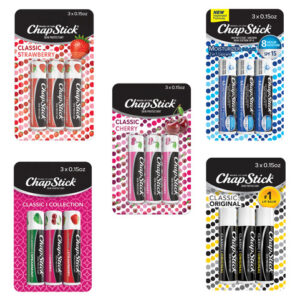 Lip Balm Chapstick Classic Collection Com Sabor De 15 Ml X 5