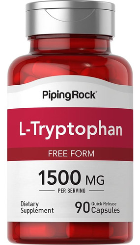 Piping Rock L-triptofano 1500 Mg 90 Cápsulas Forma Livre - Imagem 7