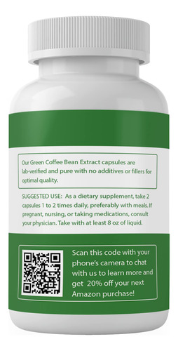 Suplemento De Ingredientes Originais Puros Green Coffee Bean - Imagem 2