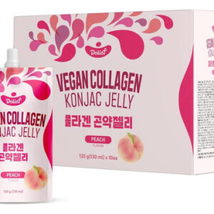 Gelatina Konjac Com Colágeno Vegano Pêssego 120 G X10