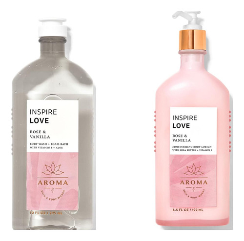 Bath And Body Works Aromaterapy Love Rose & Vanilla Duo Body - Imagem 3