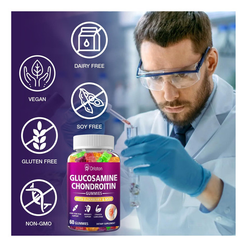 2000 Mg De Gomas De Condroitina De Glucosamina Com Msm E De - Imagem 13