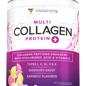 Peptídeos De Colágeno Em Pó Vitauthority Multi Tipo I Ii Iii