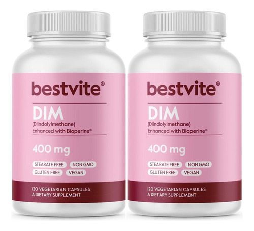 Bestvite Dim (diindolilmetano) 400 Mg Com Bioperina (240 Cáp