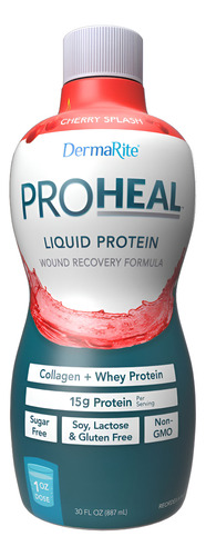 Suplemento De Proteína Líquida Dermarite Proheal Sem Açúcar
