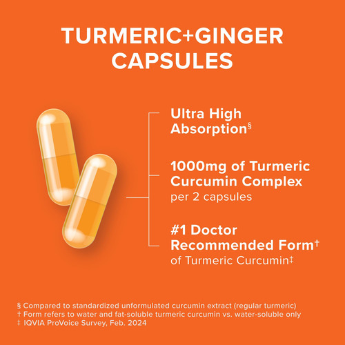 Suplemento Qunol Cápsulas De Cúrcuma E Gengibre 1000mg X 120 - Imagem 2