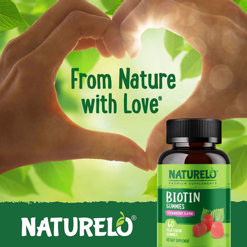 Suplemento Naturelo Biotin Gummies 2500mcg Para Cabelo Pele - Imagem 7