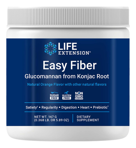 Life Extension Easy Fiber: Glucomanano Para Saúde Digestiva