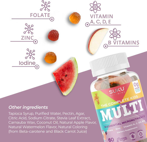Vitaminas Suku - The Complete Kids Multi - Vitamina A Folat - Imagem 14