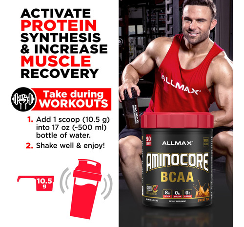 Suplemento Allmax Nutrition Aminocore Bcaa 135g De Limonada - Imagem 5