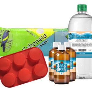 Kit Iniciante Saboaria Básico C/ Essência Base Molde Lauril
