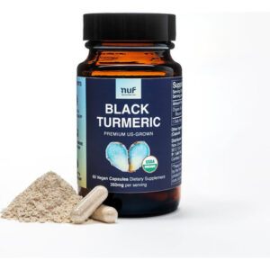 Nuf - Cúrcuma Negra Orgânica 350 Mg Cápsulas Veganas De Raiz