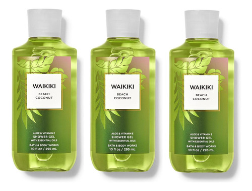 Pacote Econômico De Coco Da Bath & Body Works Waikiki Beach