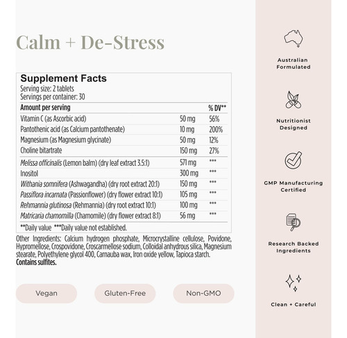 Suplemento Jshealth Calm + Destress - 60 Cápsulas - Imagem 4