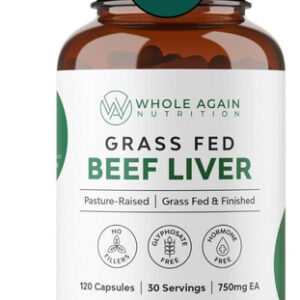 Cápsulas De Fígado De Boi Alimentado A Pasto 100% Criado