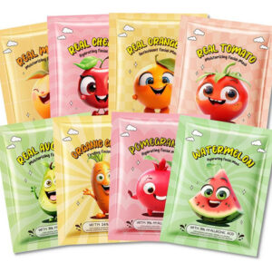 Conjunto De Máscaras Em Folha: Máscaras Faciais Kaely Fruit