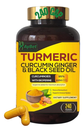 Aybet World 1st.turmeric Curcumin Ginger & Black Seed Oil 2