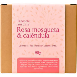 Sabonete De Rosa Mosqueta Com Óleo Essencial Lavanda 90g