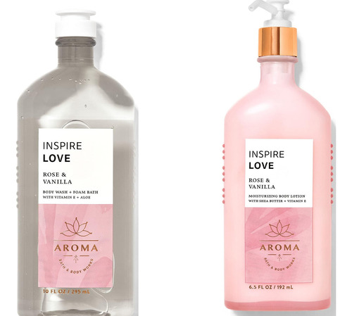 Bath And Body Works Aromaterapy Love Rose & Vanilla Duo Body - Imagem 2