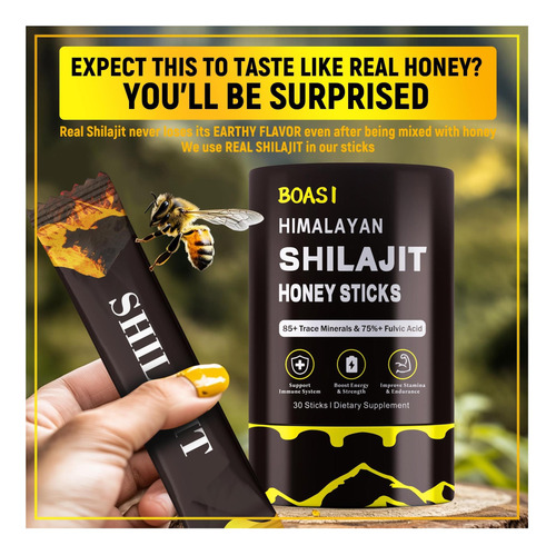 30pcs Mascultos Fortes Himalaia Shilajit Paus De Mel Com 85+ - Imagem 4