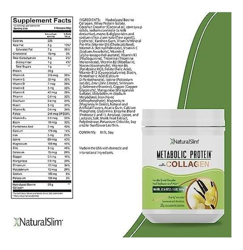 Pó De Proteína Metabólica Naturalslim Com Baunilha De Coláge - Imagem 6
