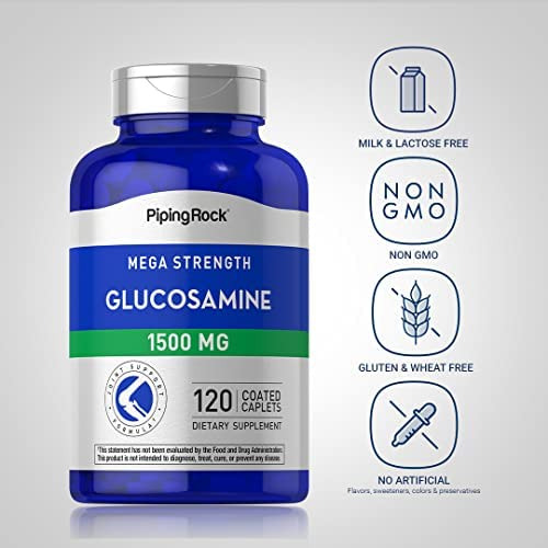 Piping Rock Glucosamina Hcl 1500 Mg 120 Comprimidos - Imagem 3