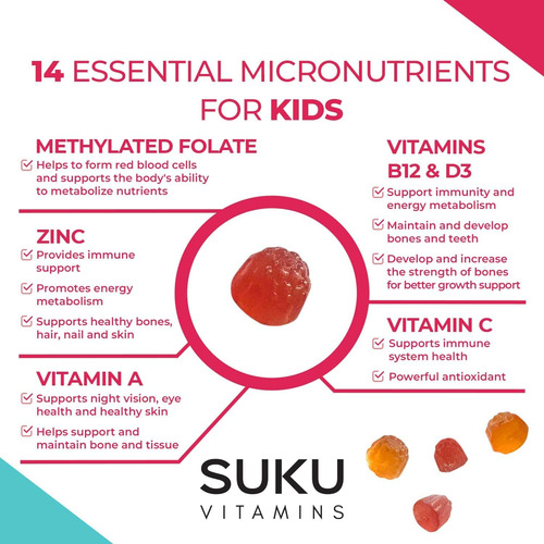 Vitaminas Suku - The Complete Kids Multi - Vitamina A Folat - Imagem 6