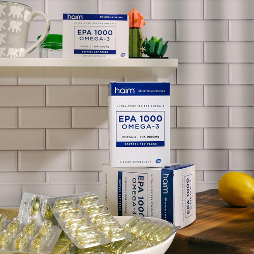 Haim Epa 1000 Omega 3 Ultra Puro 90% Min. Suplementos De Ól - Imagem 3
