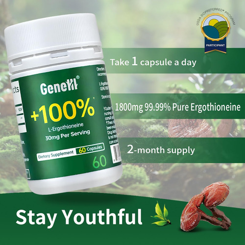 Suplemento Geneiii L-ergotioneína 6x Suplementos De Extrato - Imagem 6