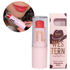Balm Labial Hidratante Nina Makeup Western Com Brilho E Cor