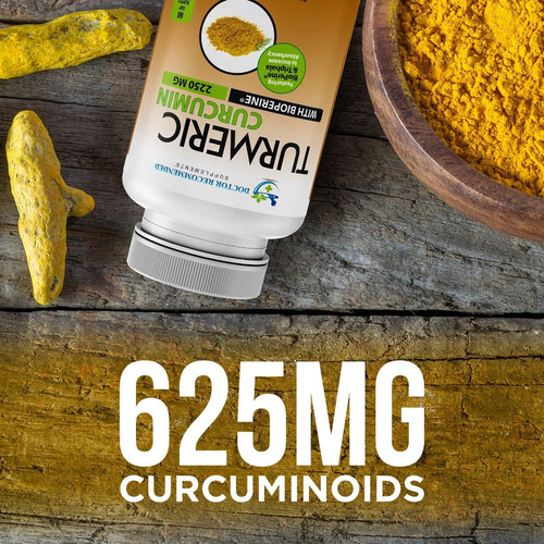 Curcumina De Cúrcuma Com Bioperina - 360 Cápsulas Vegetais - - Imagem 3