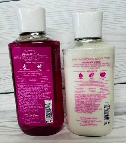 Loção Corporal E Gel Corporal Bath & Body Works Malibu Heat - Imagem 3