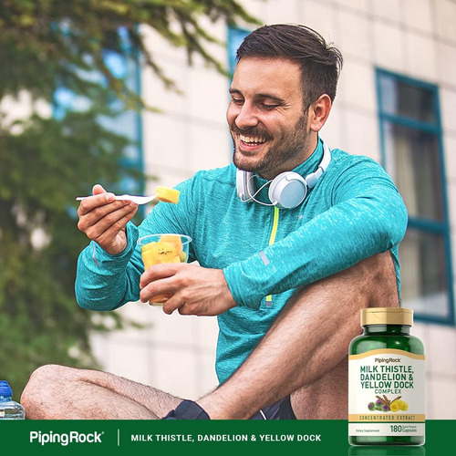 Piping Rock Milk Thistle Dandelion & Yellow Dock 180 Cáps - Imagem 6