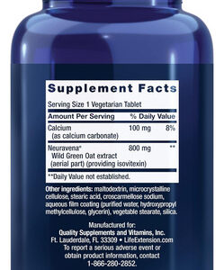 Life Extension Dopa-mind - Suplemento De Extrato De Aveia Ve