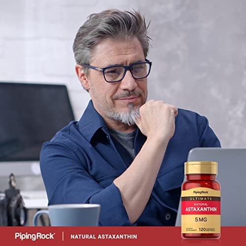 Suplementos De Astaxantina Piping Rock 5mg 120 Cápsulas G - Imagem 6
