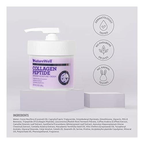 Creme Hidratante De Peptídeos De Colágeno Nature Well - Imagem 2