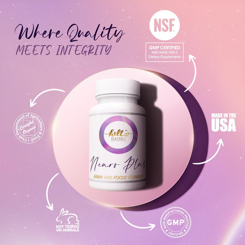 Hello Beautiful Neuro Plus Brain Focus Formula - Melhora A M - Imagem 6